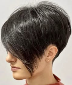 Haircuts Trendy, Wedge Haircut, Longer Pixie Haircut, Short Hairstyles Fine, Long Pixie Cuts, Short Layered Haircuts, Long Pixie, Long Bangs