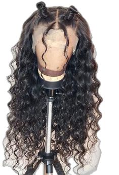 African American Wigs, Lace Frontal Wigs, Wave Wig, Braids With Curls, Lace Hair, Front Lace Wigs Human Hair, Human Hair Lace Wigs, Human Hair Wig, Baddie Hairstyles