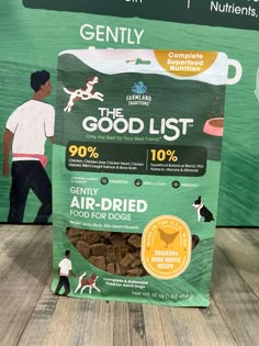 the good list dog treats are on display