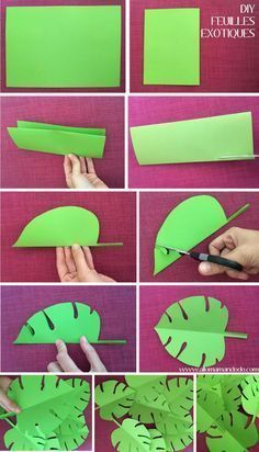 the steps to make a paper leaf