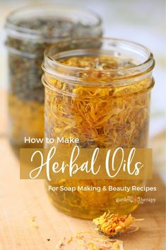 Herbal Oils, Natural Beauty Recipes, Massage Bars, Homemade Lotion, Home Remedies For Hair, Infused Oils, Herbal Oil, Natural Therapy, Make Beauty