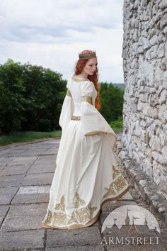 Wedding Dress "The Accolade" Velvet Wedding Dress, The Accolade, Medieval Wedding Dress, Velvet Wedding, Medieval Wedding, Fantasy Dresses, Medieval Costume, Medieval Dress, Medieval Clothing