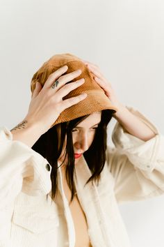 Corduroy Bucket Hat- Camel DEETS: Corduroy bucket hat. Color: camel. One Size: 9" Diameter at the widest part of the hat (bottom near brim of headspace) and 6" at the smallest part of the hat (top) 100% Cotton. DISCLAIMERS: Please be sure to read our Shop Policies and FAQ pages for full disclaimers. Always keep in mind while we do our best to keep colors as accurate as possible, depending on your computer screen colors may appear differently than in person. Corduroy Bucket Hat, Computer Screen, Top 100, Shop Policies, Bucket Hat, To Read, Camel, Computer, Screen