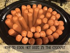 hot dogs in the crockpot are ready to be cooked