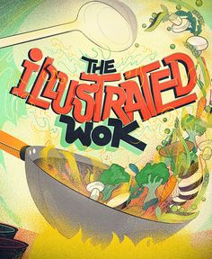 the illustrated wok book cover is shown