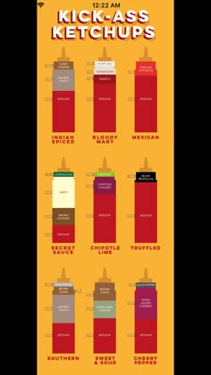 a poster showing the different types of ketchup