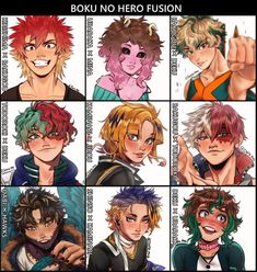 the many faces of boku no hero