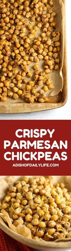 crispy parmesan chickpeas is an easy and delicious side dish for any meal