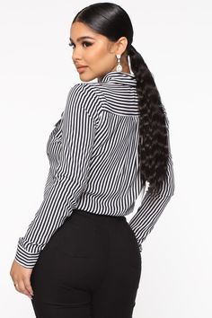 Available In Pink/White, Olive /White and Navy/White Striped Shirt Double Pockets Disclaimer: Stripe Placement Will Vary 100% Rayon Imported | You Better Work Striped Shirt II in Navy Blue size XL by Fashion Nova You Better Work, Loungewear Women, Women Shirts Blouse, Womens Loungewear, Winter Fashion Outfits, White Fashion, Work Fashion, Rompers Women, Navy White