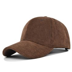 Corduroy Baseball Cap curved eaves duck tongue hat for men Winter Corduroy Baseball Cap With Curved Brim, Winter Corduroy Hat With Curved Brim, Corduroy Winter Cap, Brown Corduroy Cap, Ralph Lauren Cap, Corduroy Cap, Cheap Hats, Mens Trucker Hat, Mens Bucket Hats