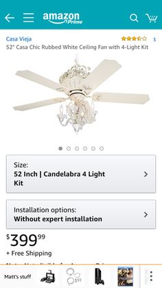 the ceiling fan is on sale for $ 99