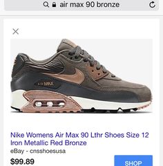 Kicks Shoes, Nike Air Shoes, Running Shoes Nike, Cheap Shoes, Leather Shoes Woman, Nike Air Max 90, Black Booties