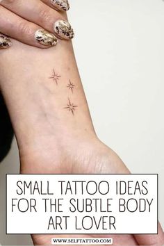 small tattoo ideas for the subtle body art lover on someone's wrist or hand