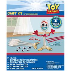 the toy story craft kit includes scissors, forks and other items to make it look like an