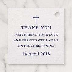 Thank You Christening Baptism Cross Foil Favor Tags Baptism Party, Custom Favor, Baptism Favors, Thank You Messages, God Parents, Square Paper, Holy Communion, The Cross, Favor Tags