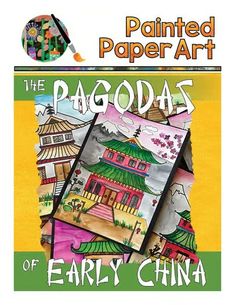 the pagoda's of early china painted paper art book with markers and crayons