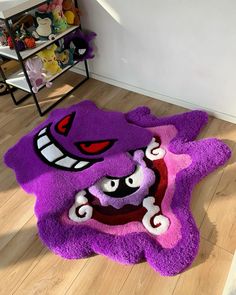 Funky Carpet Aesthetic, Funky Carpet, Carpet Aesthetic, Sneakerhead Room, Gengar Pokemon, Cool Room Decor, Sewing Stuffed Animals