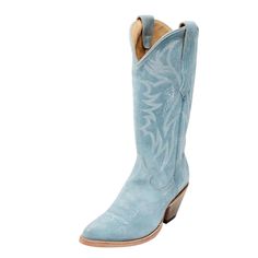 PRICES MAY VARY. 【Comfortable & Stable】: Heel hight 2.56 inch,Circumference about 12 inches. 【Versatile Style】: Pair these blue cowboy boots with skinny jeans, shorts, skirts, or even a cute utility jacket or wool coat for a fashionable look. 【Material】: Almond toe blue cowboy boots has used premium quality faux suede. The design of embroidery makes the boots more textured as a whole. 【Design】: The pull on styling with traditional western chunky heel and long-wearing TPR rubber sole, provides cu Blue Suede Cowboy Boots, Women’s Cowboy Boots, Baby Blue Boots, Colorful Cowboy Boots, Blue Cowgirl Boots, Blue Cowboy Boots, Cowgirl Boots Outfit, Blue Suede Boots, Pink Cowboy Boots