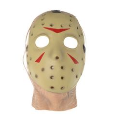 Fridays will never be the same for them when they see this Friday the 13th Jason Mask Deluxe! This painted latex mask features the classic killer's hockey-style mask design with attached strains of faux hair complete with cutout eyeholes. You'll be able to navigate easily and keep your face covered while slashing the Halloween costume competition. Use this Friday the 13th Jason Mask Deluxe as part of your Halloween Jason Voorhees costume for a truly killer look. Friday the 13th Jason Mask Deluxe Jason Voorhees Costume, Jason Voorhees Hockey Mask, Halloween Jason, Friday The 13th Jason, Jason Mask, Faux Hair, Halloween Costume Mask, Halloween Kit, Kobe Bryant Wallpaper