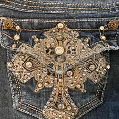 Grace In La. Women’s Cropped Embroidered Studded Jeweled Rhinestones Distressed Denim Jeans. Size 5/26. Approx Measurements Flat (Also See Pic) 7” Rise 22” Inseam Excellent Preowned Condition. Note That The Buttons On Back Pockets (To Button Down Flap) Are Not The Original Buttons. See Last 2 Pictures. Smoke Free Home. Bundle And Save! Offers Welcome! Nwt And Eu Added To My Closet Often! Low Rise Rhinestone Jeans, Jeans With Gems On Pockets, Boys White Jeans, Beaded Jeans, Jeans With Rhinestones, Bedazzled Jeans, 2000s Jeans, Bling Jeans, Rhinestone Jeans