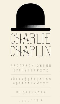 the font and numbers for charlie chaplinn