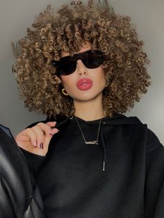 3c Afro, Curly Hair Afro, Curly Afro Bangs, Afro Curly Hair, Curly Afro Aesthetic, Big Curly Afro, Curl Afro Wig, Curly Afro Wig, Crochet Hair Styles Freetress