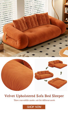 the velvet upholstered sofa bed sleeper is available in multiple colors and styles for different needs