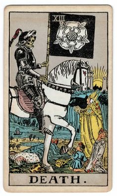 a tarot card with an image of a man on a horse and the caption that reads, you will have luck in a new business enterprise and any lost