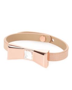 Jewelled bow bracelet - Rose Gold | Gifts for Her | Ted Baker Tie Choker, Types Of Bows, Rose Gold Gifts, Designer Rings, Luxury Dresses, Gold Gifts, Gold Designs, Ted Baker London