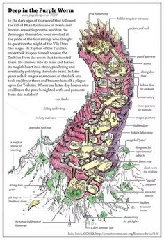 a diagram of the deep purple worm