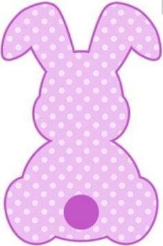 an image of a pink bunny with polka dots