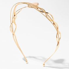 With several rows of shiny gold-tone, and a large pink faux gemstone front and center, this lovely headband looks just like a princess tiara! The teardrop-shaped gem is framed in sparkling faux crystals. So lovely for special occasions, or anytime you're feeling like royalty! Multi-row design Width: 2 in. / 5.08 cm. Material: Metal - Claire's Pink Gemstone Multi Row Gold Metal Headband Gender: female.  Age Group: kids. Metal Headband, Princess Tiara, Metal Headbands, Pink Gemstones, A Princess, Cloth Bags, Tiara, The Row, Gold Metal