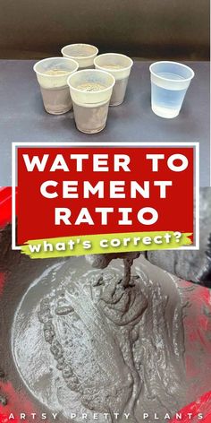 water to cement ratio what's correct?