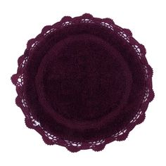 a round doily with crocheted edges on a white background