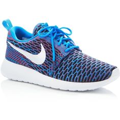 Nike Roshe One Flyknit Lace Up Sneakers ($120) ❤ liked on Polyvore featuring shoes, sneakers, laced up shoes, breathable shoes, nike footwear, nike sneakers and nike trainers Grind Time, Shoes Business, Sporty Shoes, Free Runs, Cheap Shoes Online, Ivory Ella