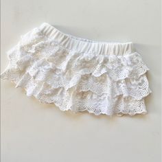 Bailey’s Blossoms Tiered Lace Ruffle Skirt, In White. Elastic Waistband. Brand New, Never Worn! (Went Overboard Shopping For Baby #1) Size 9-12 Months; Runs Slightly Small, In My Opinion. Lace Ruffle Skirt, Frilly Skirt, Tiered Ruffle Skirt, In My Opinion, Lace Ruffle, Ruffle Skirt, Kids Bottoms, White Lace, 12 Months