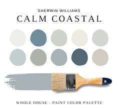 a paint brush with the words calm coastal on it