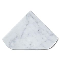 a white marble triangle shaped object on a white background