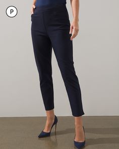 Our customer-favorite pants just got an all-around update. The Petite Brigitte So Slimming® 360 Basic Slit Ankle Pants have a new panel that extends all the way around, slimming and trimming your shape for a smooth look and angled front pockets enhance the effect. Plus, the ankle slits add something casual to this look, perfect for the office or cocktail hour. The Fabric: Slightly stretchy fabric is powered by exclusive So Slimming® Hidden Fit 360 technology that slims and shapes. Fabric Care: 7 Slim Pants Women, Womens Designer Fashion, Sweaters And Jeans, Dresses Pants, Slim Pants, Ankle Pants, Pants Jeans, Cocktail Hour, Stretchy Fabric