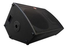 a black speaker on a white background