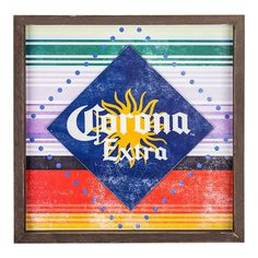 an old poster with the word corona extra on it in front of a white background