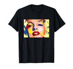 a black t - shirt with a painting of a woman's face