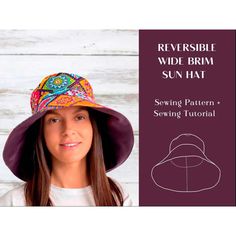 the reversible wide brim sun hat sewing pattern