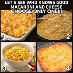 there are four different types of macaroni and cheese