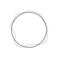 a black and white drawing of a circle with lines in the shape of an oval