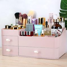 Large and Imple Design:The makeup organizer size is 13.19‘'L x 8.46"W x 5.9"H, Desk organizer made of ABS plastic with smooth surface. Simplify Your Life:Makeup organizer has compartments of various sizes and shapes, stores and organizes makeup palettes, eyeshadows, concealers, powders, nail polish, lotions, perfumes, earring, necklace, makeup brushes and more. Chic Design: Clean, elegant lines and curves make makeup organizer a beautiful addition to your dresser top, looks great on any vanity . Fitted Bedrooms, Dresser Top, Makeup Palettes, Bedroom Desk, Plastic Organizer, Make Makeup, Bathroom Countertops, Bath Storage, Daily Makeup