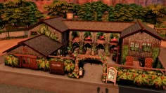 Sims 4 Winery, Sims 4 Chestnut Ridge, Sims Restaurant, Ts4 Builds, Sims Lots, Sims 4 Restaurant, Sims 4 Houses Layout, Sims Challenge