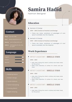 a professional resume template with an image on it