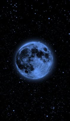 an image of a blue moon in the night sky