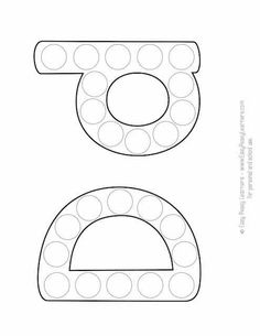 the letter g with circles and dots is shown in this printable coloring page for kids